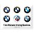 Placa metalica BMW - Logo Evolution